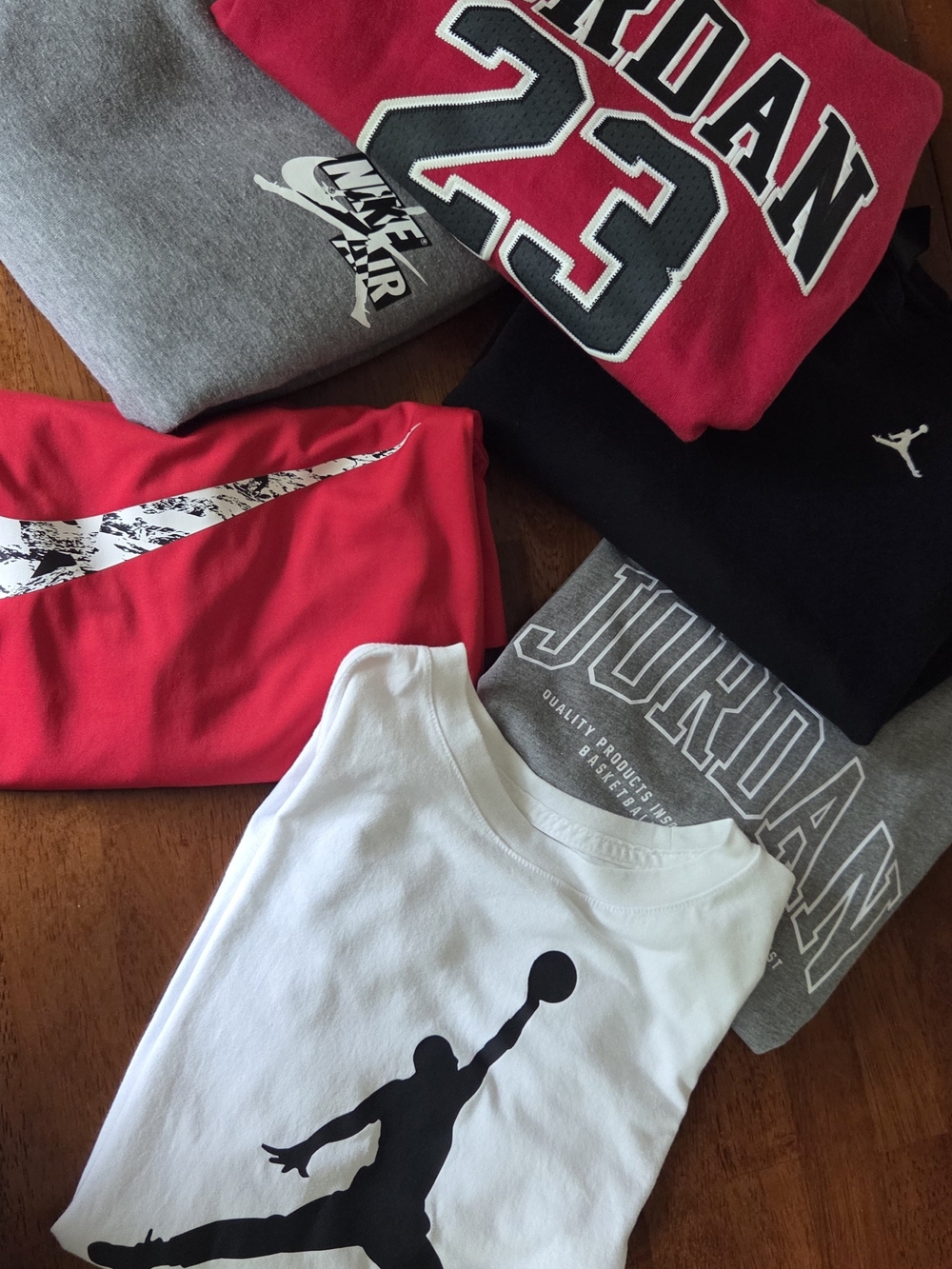 Jordan & Nike Kids Hoodie Bundle - White, Red, Gray, Black